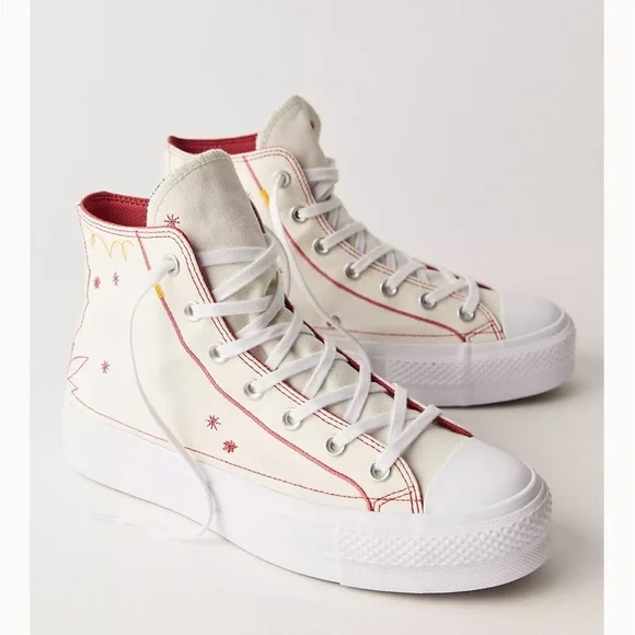Converse Women's White High-Top Platform Western Sneaker, NWT! - Picture 3 of 10